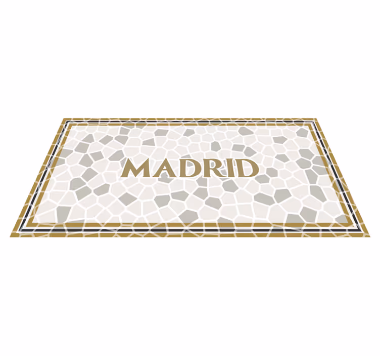 Alfombra vinílica personalizable patrón geométrico de madrid - TenVinilo