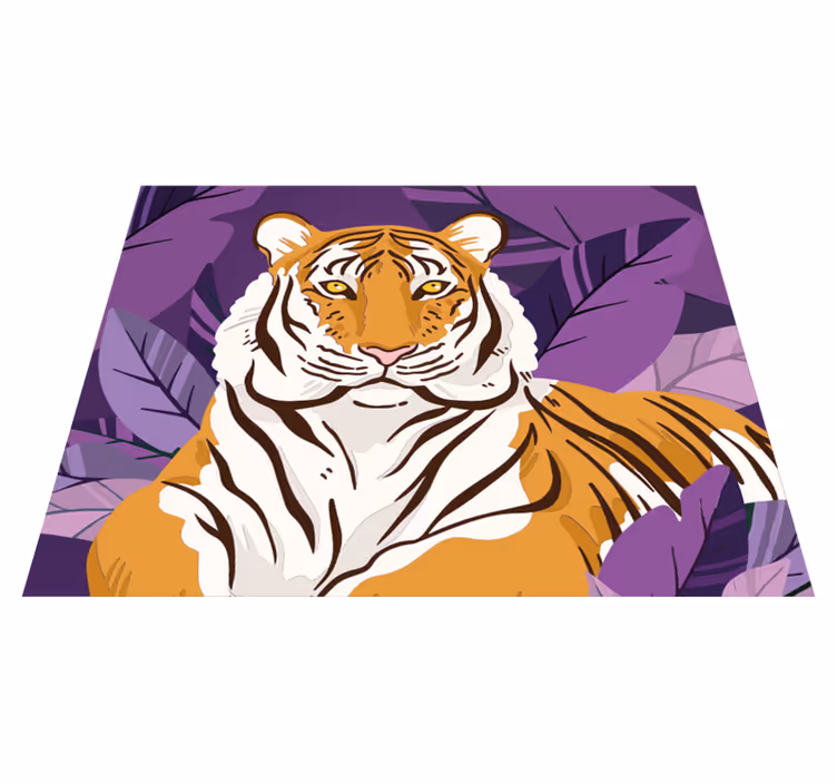 Aflombra vinílica animales ilustración de tigre - TenVinilo