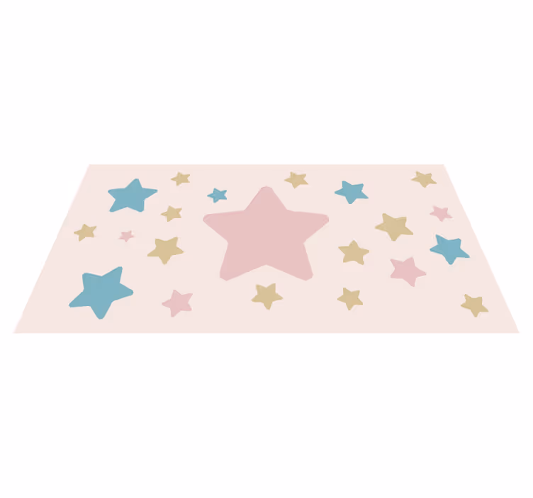 Alfombra vinílica de estrellas motivo celestial - TenVinilo