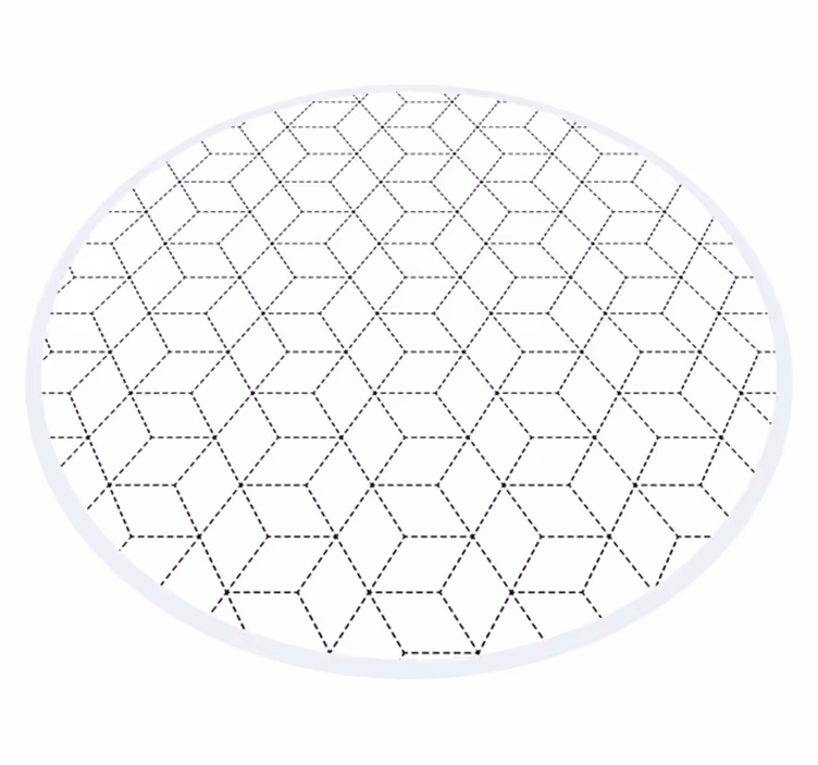 Alfombra vinílica geométrica patrón de contorno hexagonal - TenVinilo