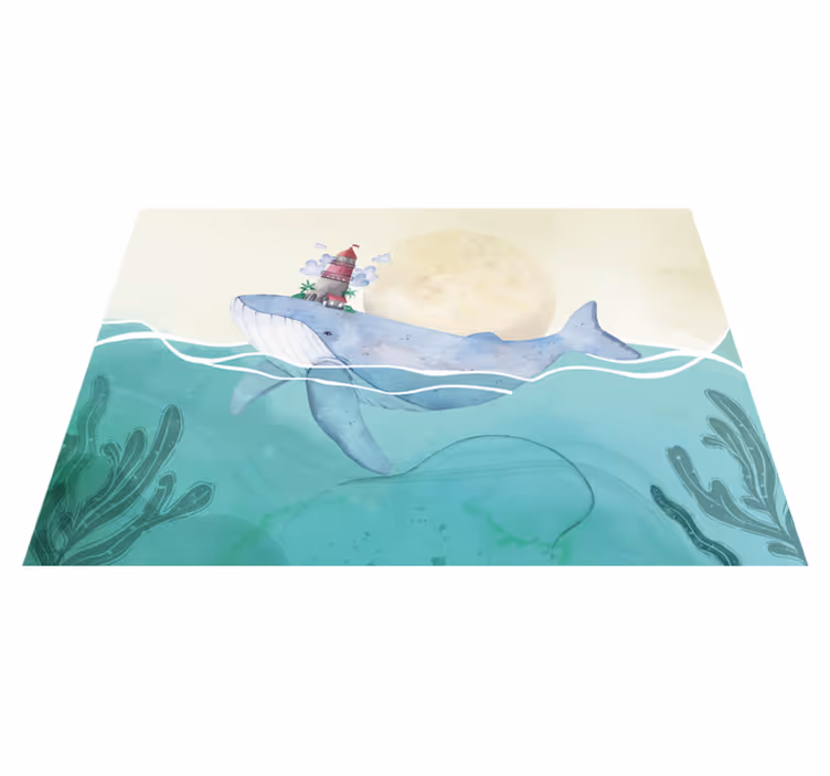Alfombra vinílica infantil vida caprichosa en el océano - TenVinilo