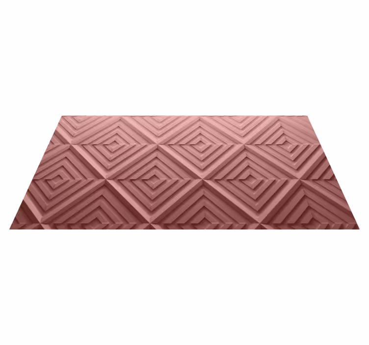 Alfombra vinílica geométrica superficie texturizada chevron - TenVinilo