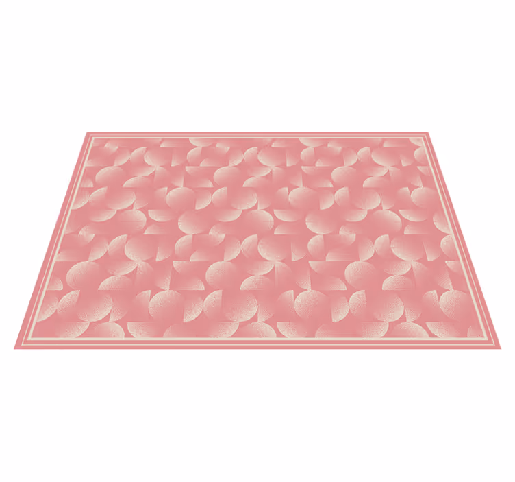 Alfombra vinilo rosa patrón de hoja de ginkgo - TenVinilo