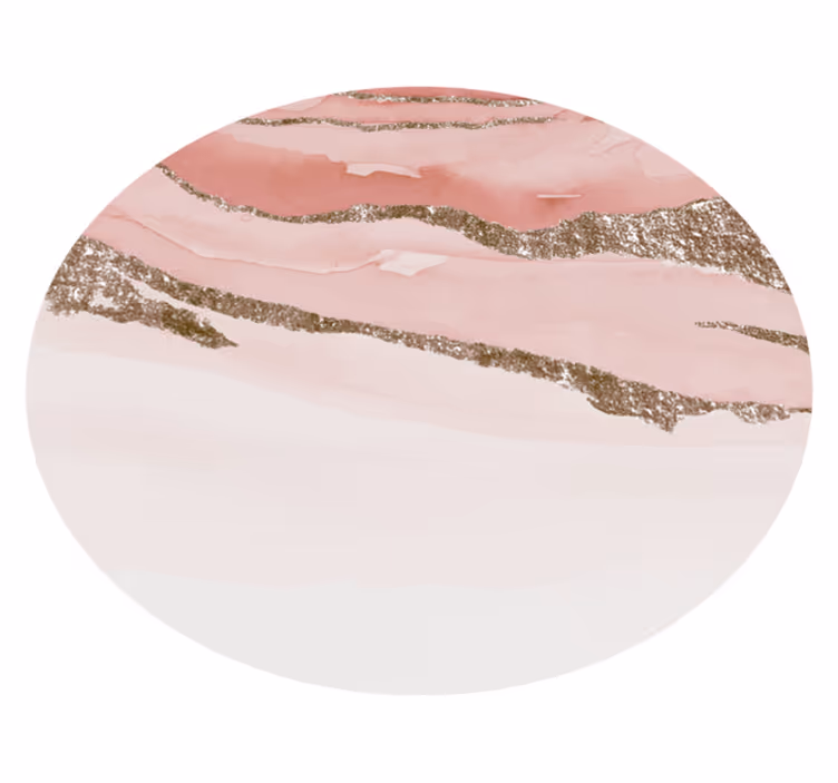 Alfombra vinilo rosa diseño circular con textura abstracta - TenVinilo