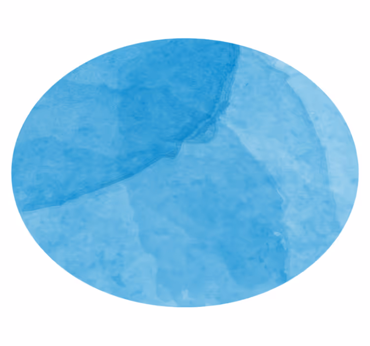 Alfombra vinílica minimalista diseño circular azul abstracto - TenVinilo