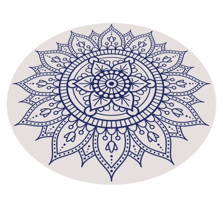 Alfombra vinílica mandala para salón - TenVinilo