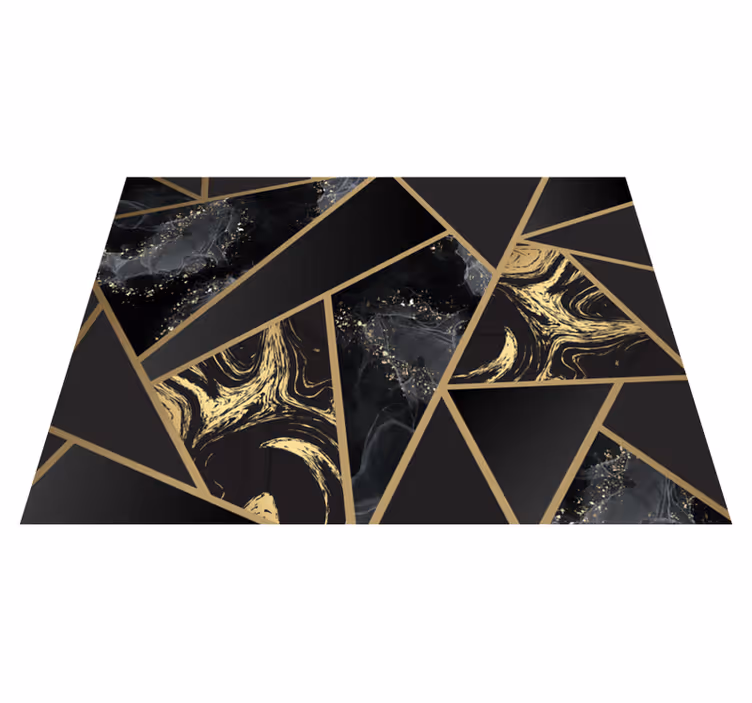 Alfombra vinílica geométrica fusión de mármol - TenVinilo