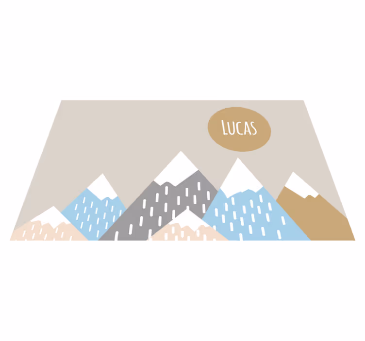 Alfombra vinílica personalizable paisaje de montañas - TenVinilo