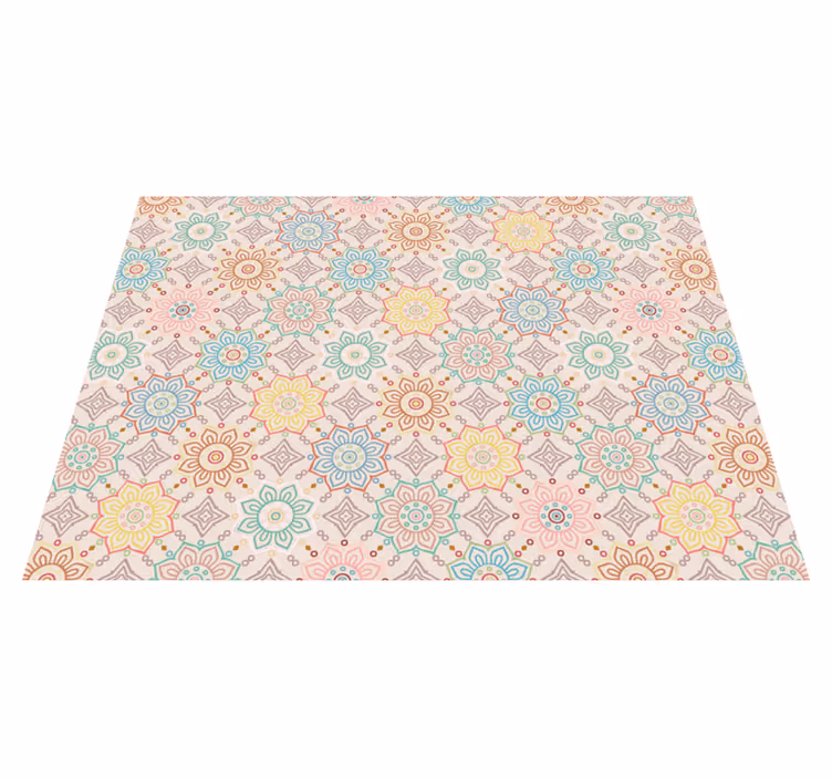 Alfombra vinílica flores Original "abuelita chic" - TenVinilo