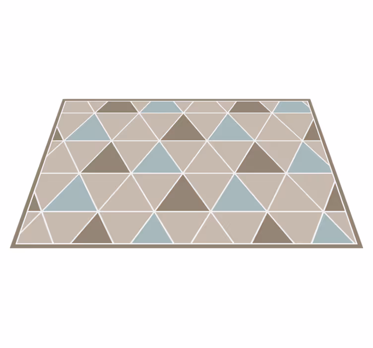Alfombra vinílica nórdica Triangulo beis - TenVinilo