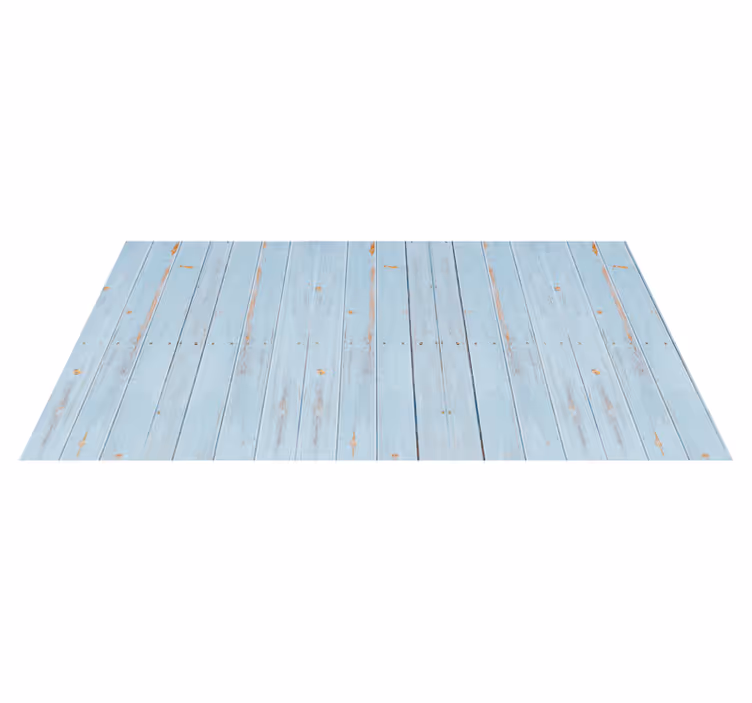 Alfombra exterior pasillo textura de madera azul - TenVinilo