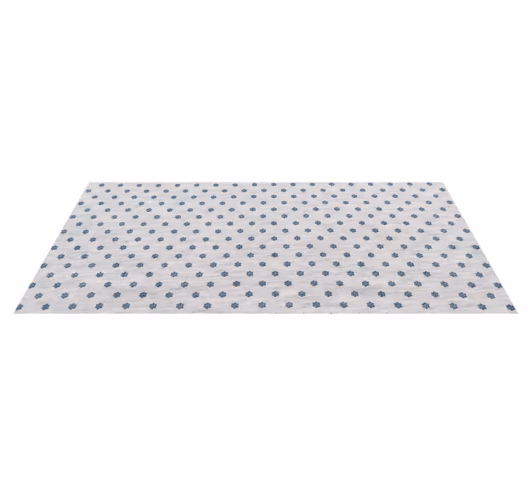 Alfombra PVC pasillo azulejos florales - TenVinilo