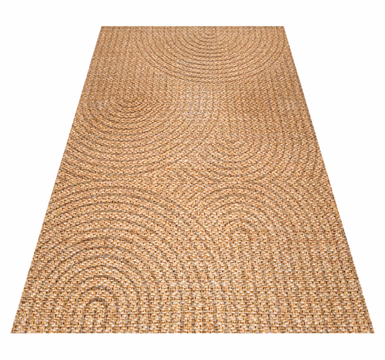 Alfombra vinílica imitación madera arcos efecto tejido - TenVinilo