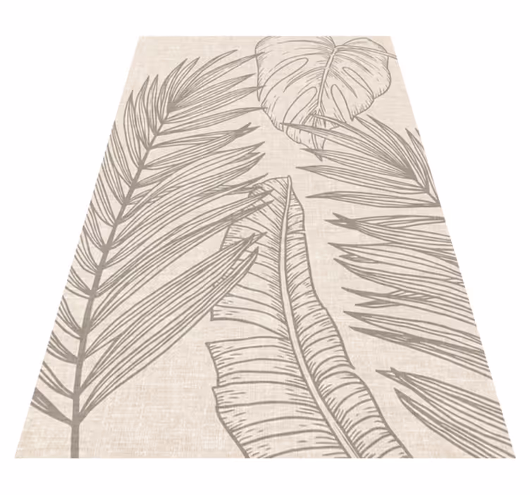 Alfombra vinílica flores tejido efecto tropical - TenVinilo
