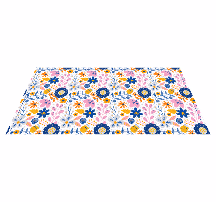 Alfombra vinílica naturaleza primavera floral - TenVinilo