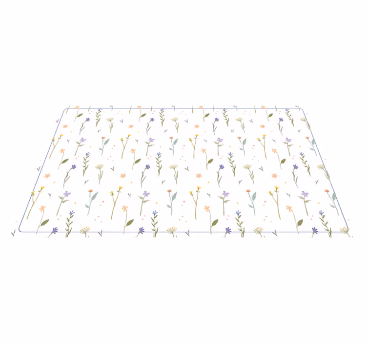 Alfombra vinílica naturaleza pequeñas ramitas de primavera - TenVinilo