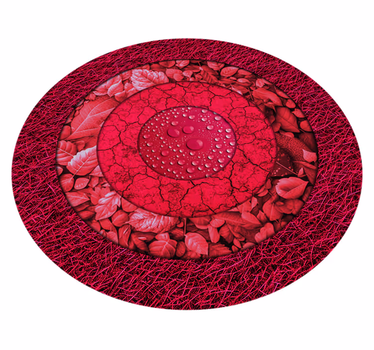Alfombra vinílica salón círculos texturizados - TenVinilo