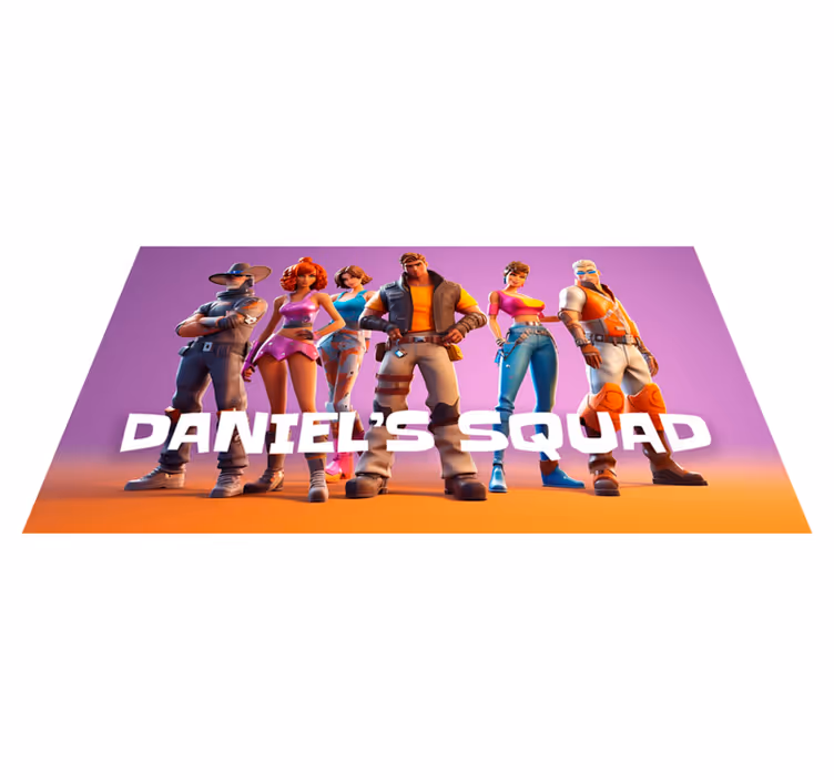 Alfombra vinilo dormitorio grupo de personajesGrupo de personajes - TenVinilo