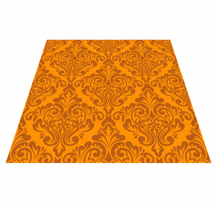 Alfombra de vinilo naranja damasco vintage - TenVinilo