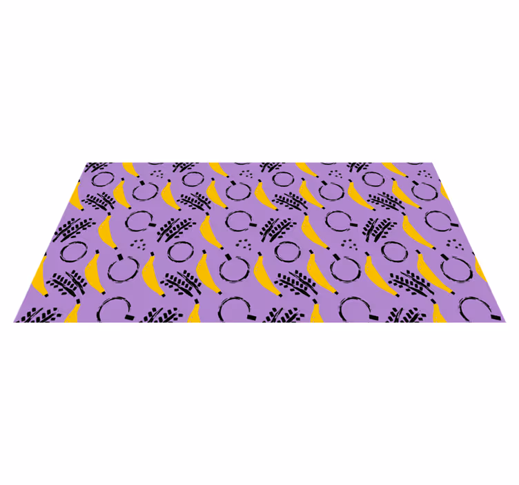 Alfombra vinílica moderna mezcla de plátano abstracta - TenVinilo