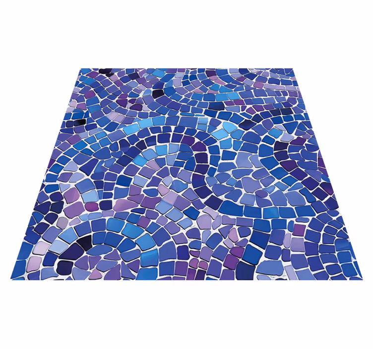 Aflombra vinilica azul efecto mosaico - TenVinilo