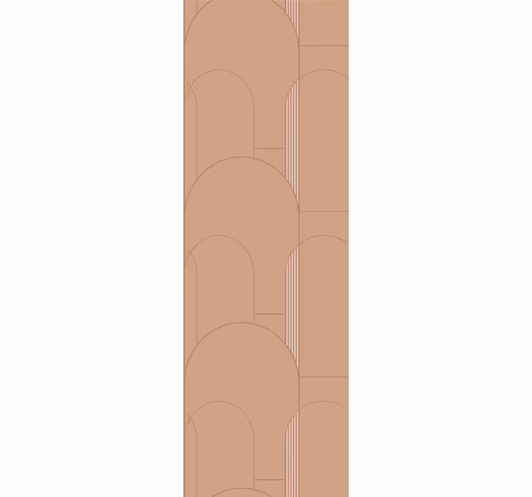 Papel tapiz moderno patrones de arco beige - TenVinilo