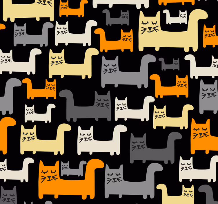 Papel tapiz gatos motivo original - TenVinilo