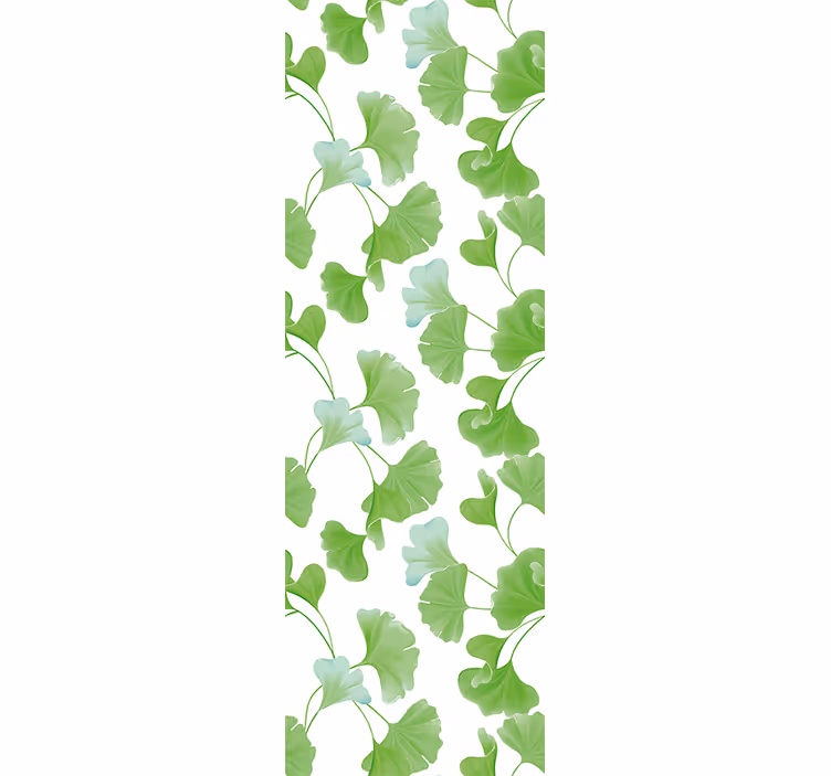 Papel tapiz flores hojas verdes exuberantes - TenVinilo