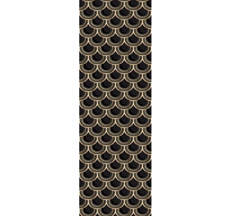 Papel tapiz ornamental elegante patrón de vieira - TenVinilo