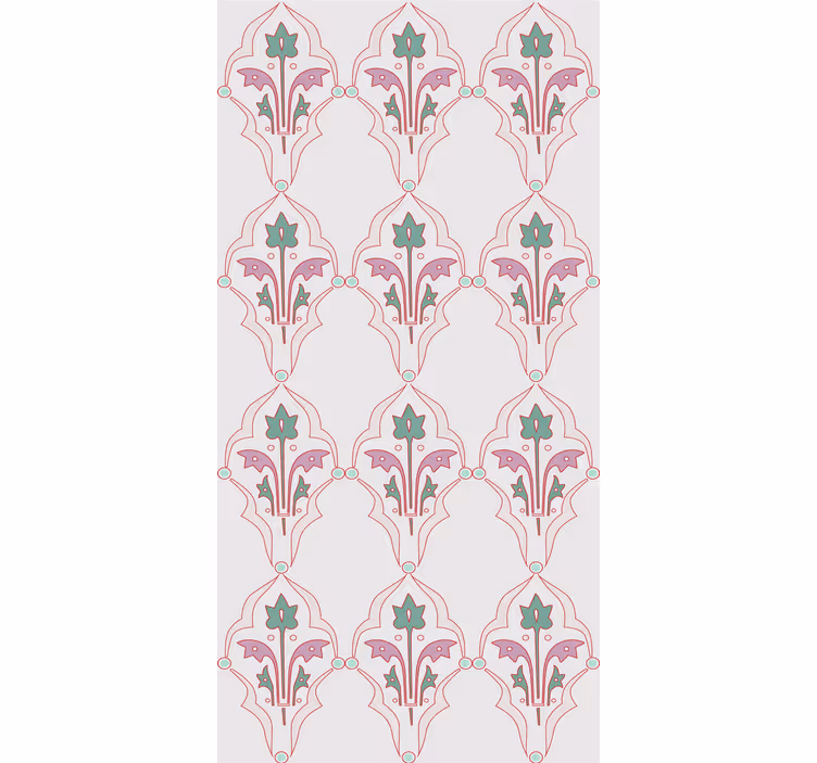 Papel tapiz flores motivo floral de damasco - TenVinilo