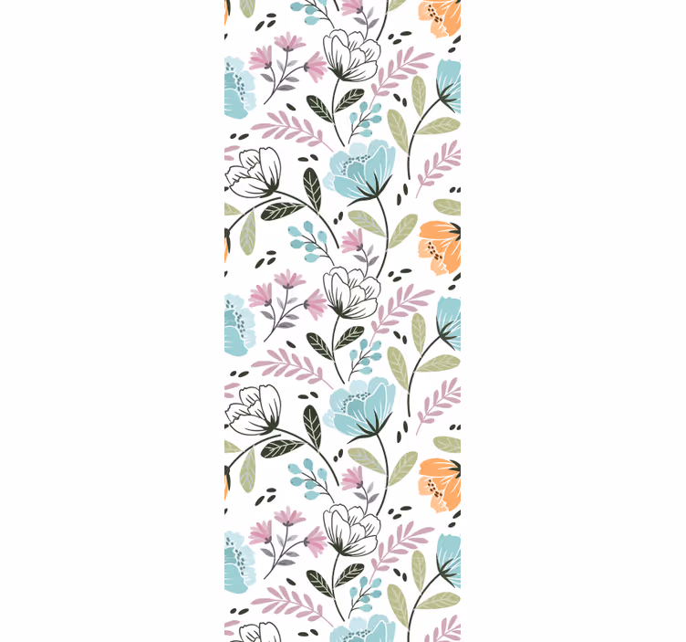 Papel tapiz baño arreglo botánico floral - TenVinilo