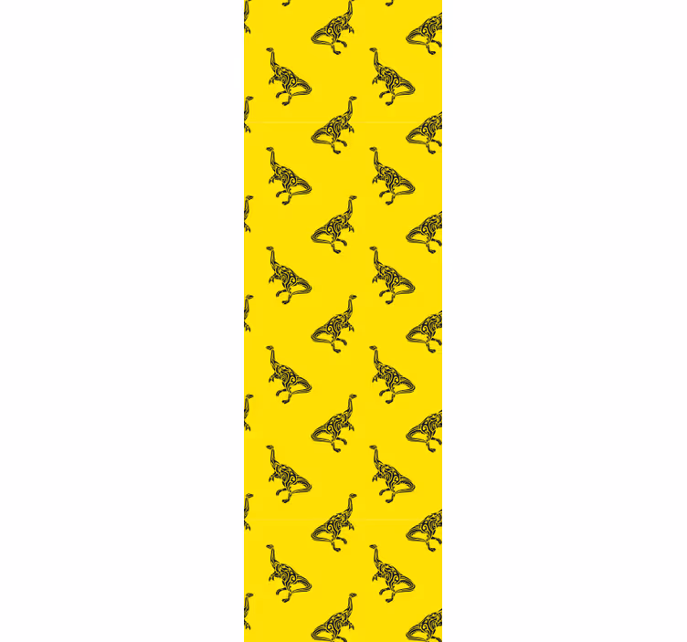 Papel tapiz dinosaurios aventura amarilla - TenVinilo