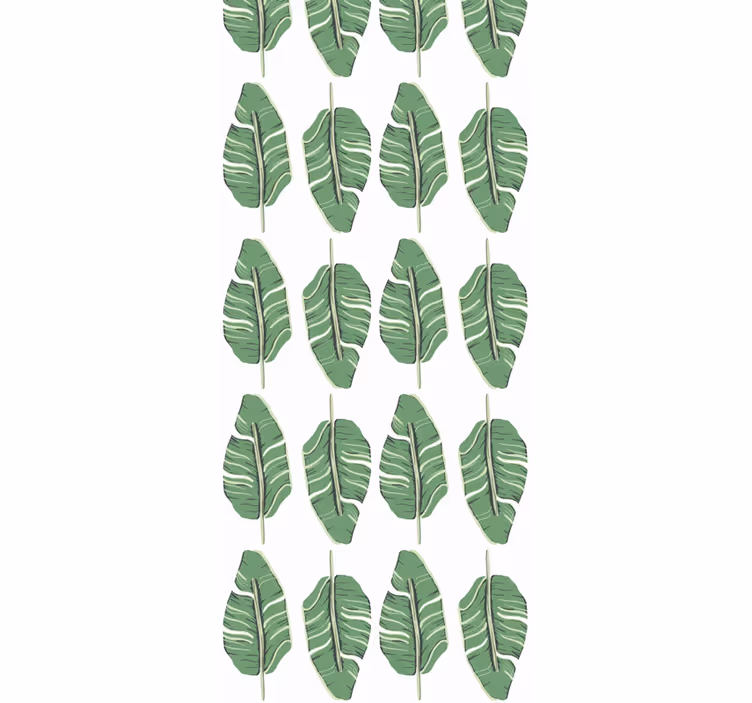 Papel tapiz hojas elegancia verde frondosa - TenVinilo