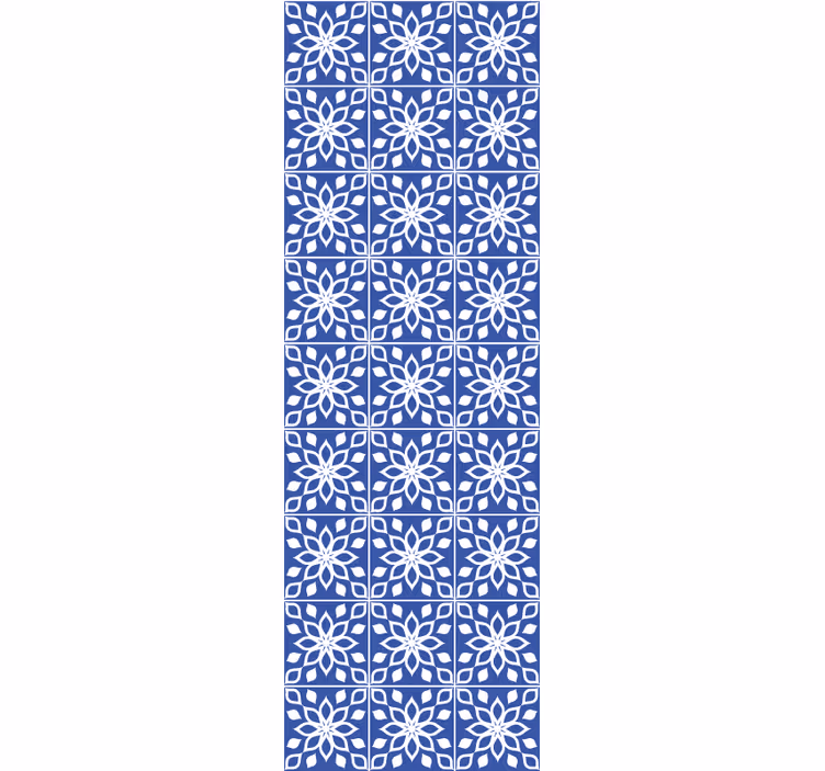 Papel tapiz azulejos mosaico azul - TenVinilo