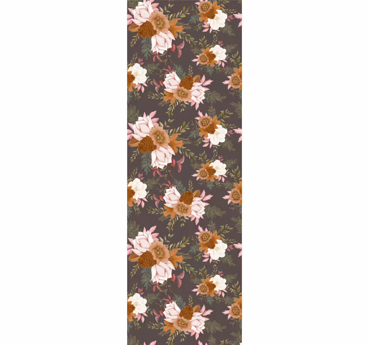 Papel tapiz flores diseño de ramo floral - TenVinilo