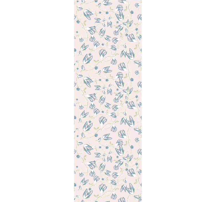 Papel tapiz flores estampado de flores sutiles - TenVinilo