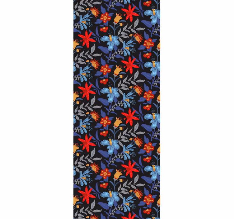 Papel tapiz flores vibrante arreglo floral - TenVinilo