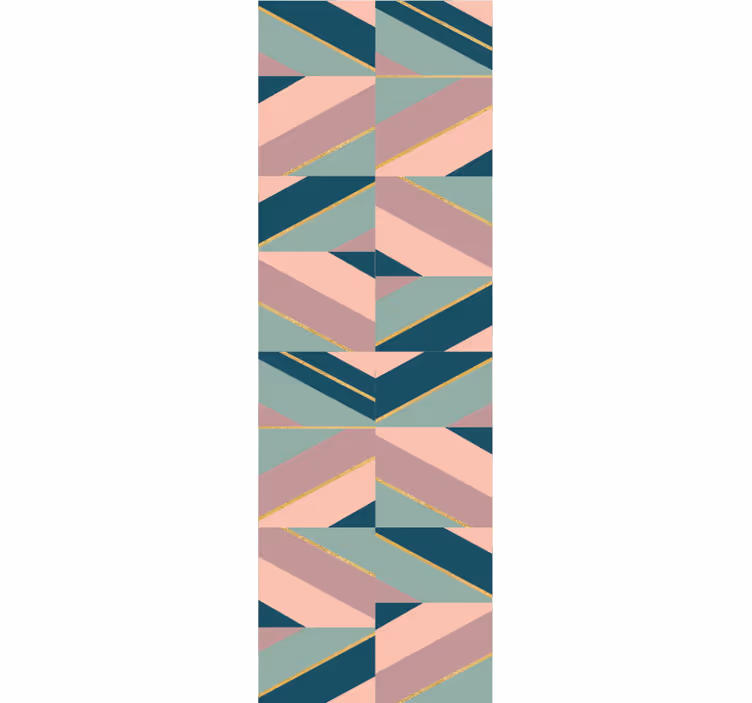 Papel tapiz geométrico ángulos pastel abstractos - TenVinilo