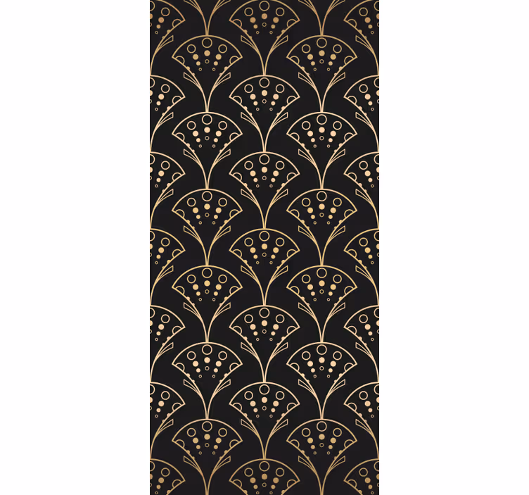 Papel tapiz moderno elegantes formas doradas - TenVinilo