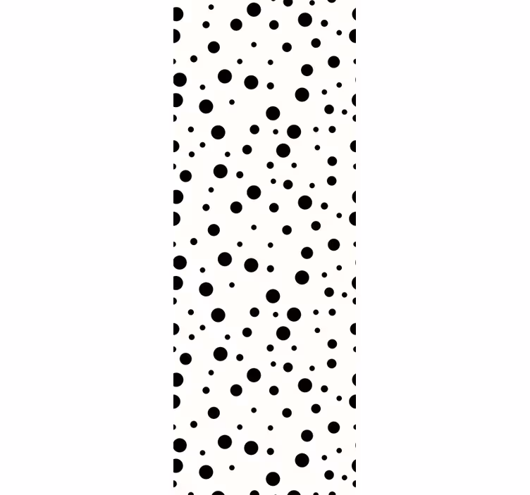 Papel tapiz círculos puntos negros - TenVinilo