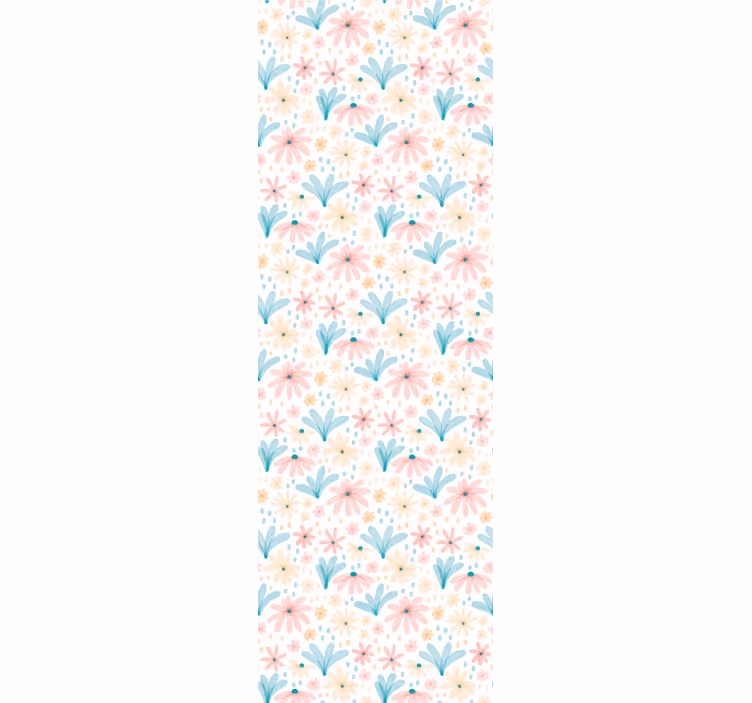 Papel tapiz flores vibraciones de jardín floral - TenVinilo
