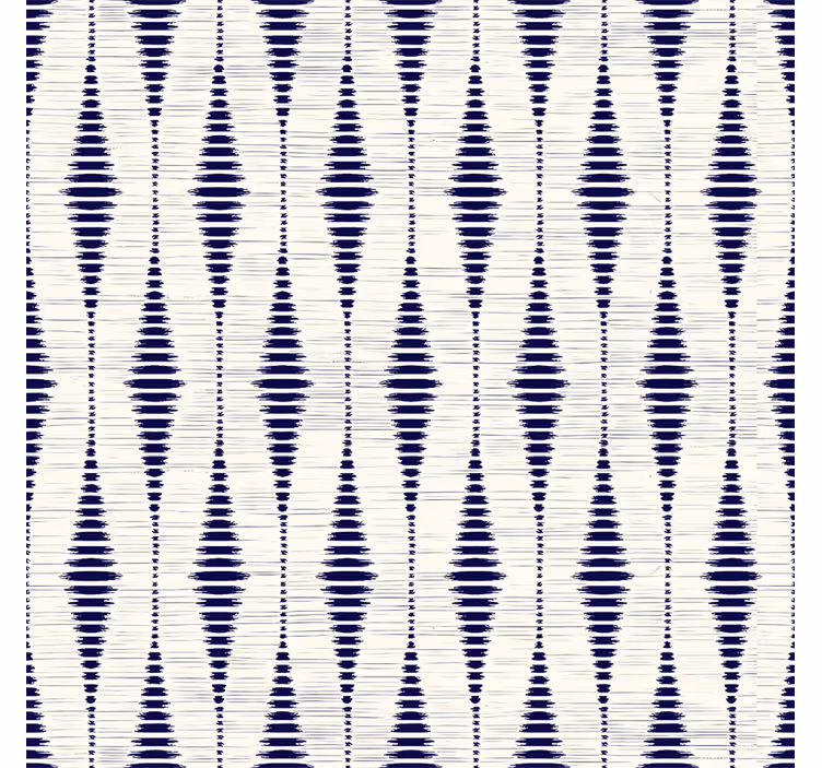 Papel tapiz geométrico azul marino rabaul ikat - TenVinilo