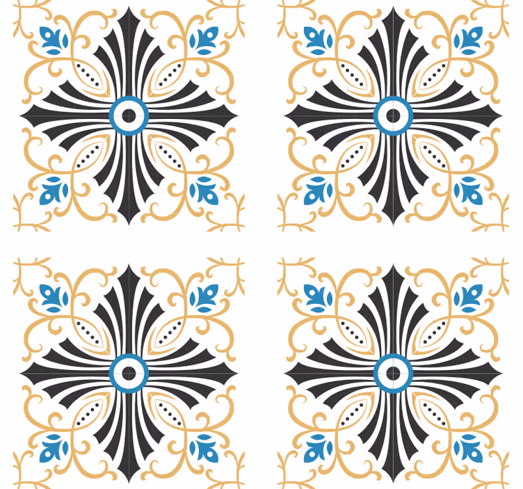 Papel tapiz ornamental diseño espiral cruzado vintage - TenVinilo