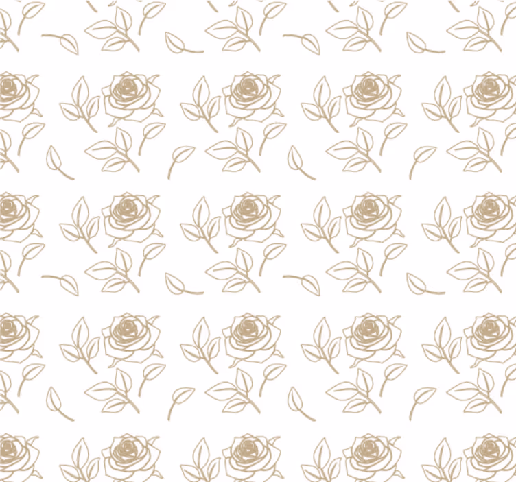 Papel tapiz para recámara con patrón de rosas detallado - TenVinilo
