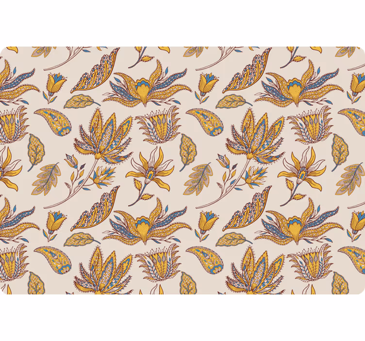 Papel tapiz flores set de flores paisley - TenVinilo