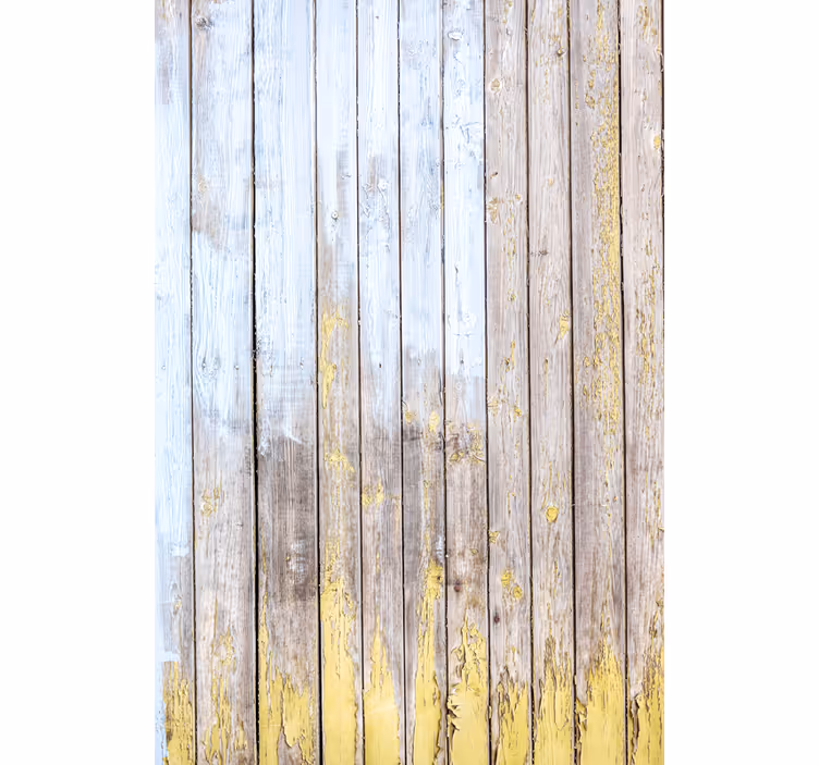 Papel tapiz ornamental tablas rústicas pintadas en blanco - TenVinilo