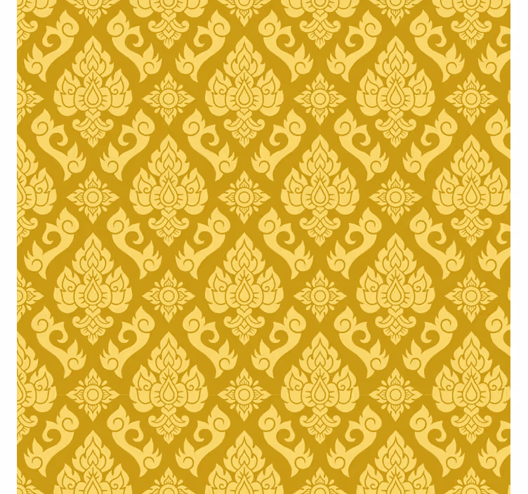 Papel tapiz ornamental con patrón floral intrincado - TenVinilo