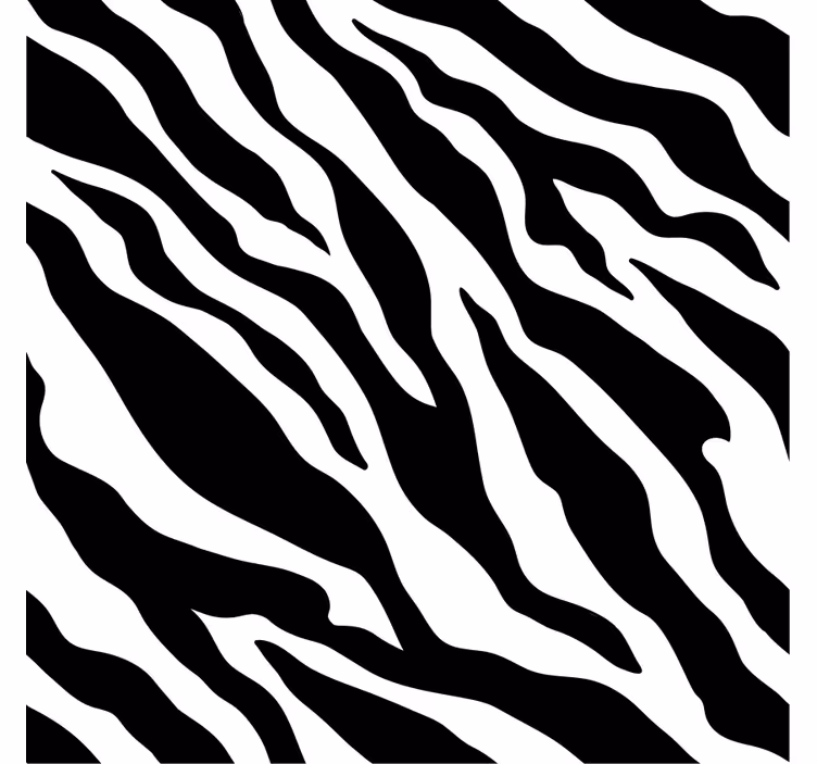 Papel tapiz ornamental motivo de rayas de cebra - TenVinilo