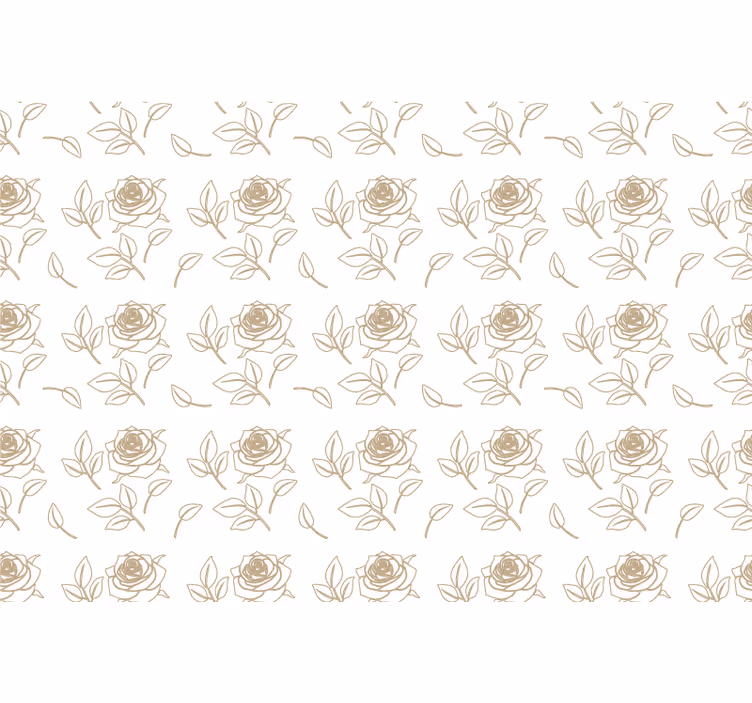 Papel tapiz ornamental patrón de rosas elegantes - TenVinilo