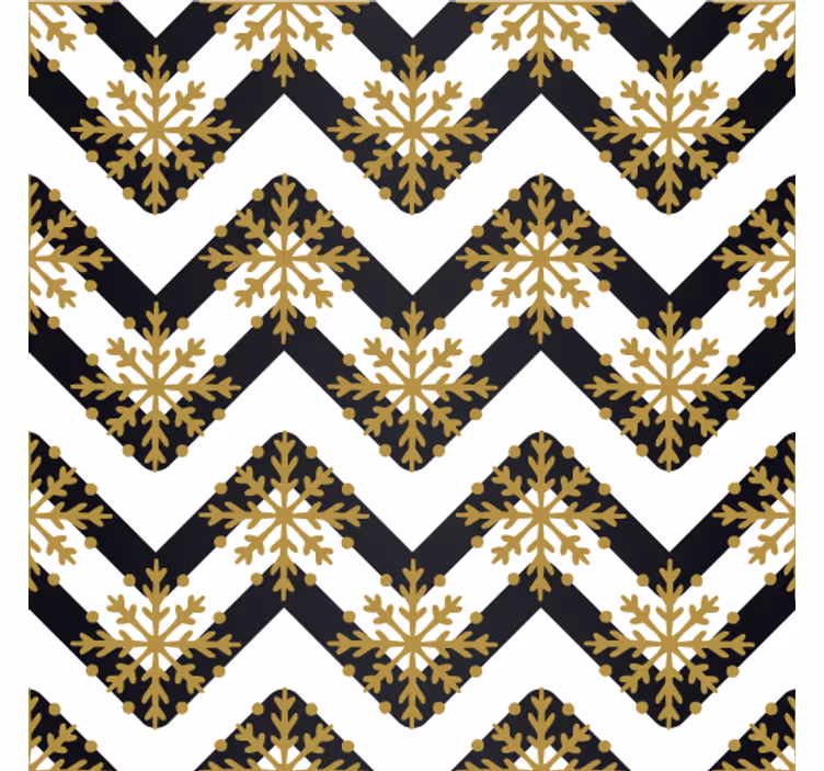 Papel tapiz ornamental chevron floral - TenVinilo